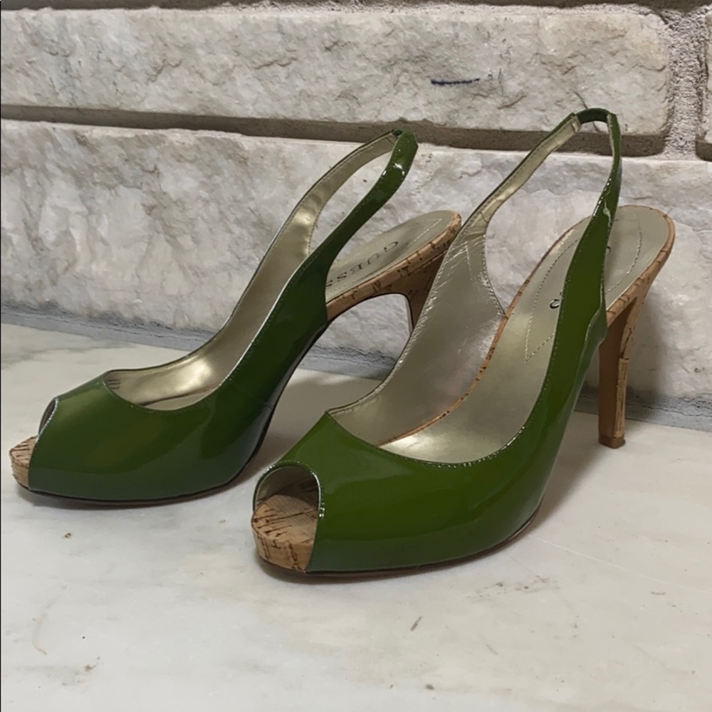 GUESS Peep Toe Slingback Sandals